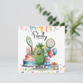 Invitation Pickleball fête anniversaire (Debout devant)
