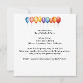 Invitation Pickleball fête anniversaire (Dos)