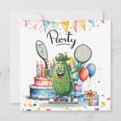 Invitation Pickleball fête anniversaire (Devant)