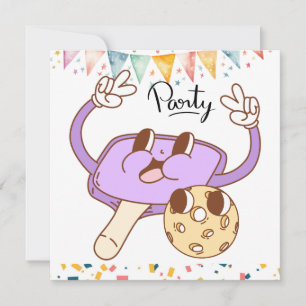 Invitation Pickleball fête anniversaire