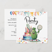 Invitation Pickleball fête anniversaire (Devant / Derrière)