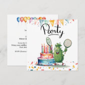 Invitation Pickleball fête anniversaire (Devant / Derrière)