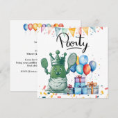 Invitation Pickleball fête anniversaire (Devant / Derrière)