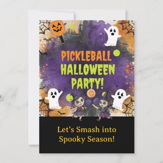 Invitation Pickleball Halloween (Devant)