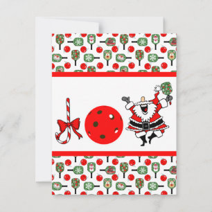 Invitation Pickleball Joie Noël Party Père Noël Paddles