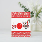 Invitation Pickleball Joie Noël Party Red and White Père Noël (Debout devant)