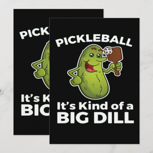 Invitation Pickleball Kind of a Big Dill (Devant / Derrière)