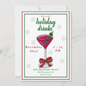 Invitation Pickleball Martini Noël (Devant)