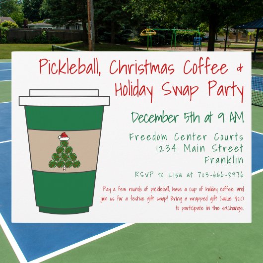 Invitation Pickleball, Noël Café & Fête d'échange de vacances