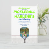 Invitation Pickleball Paddle Photo Dink Preppy Anniversaire P (Debout devant)