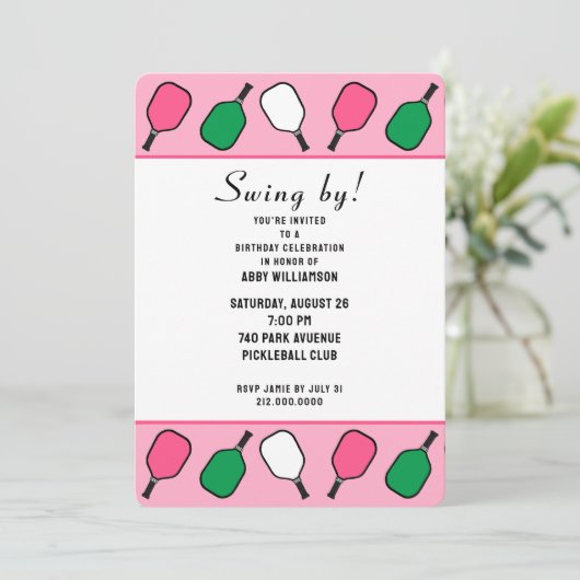 Invitation Pickleball Party (Debout devant)