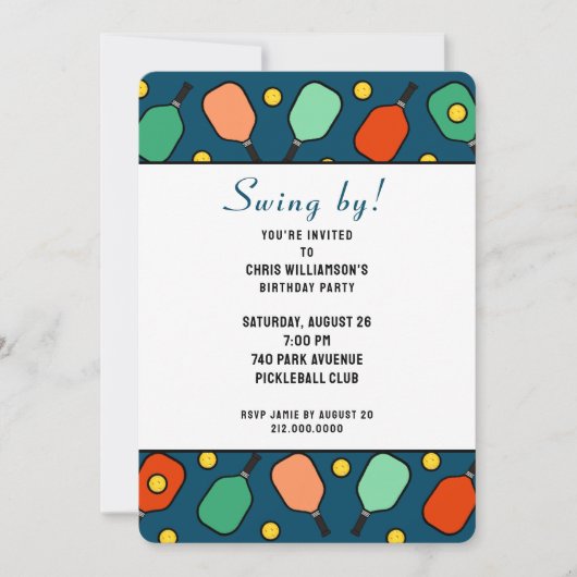 Invitation Pickleball Party (Devant)