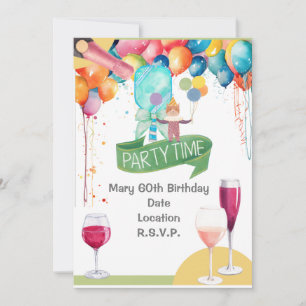Invitation Pickleball Party Anniversaire