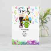 Invitation Pickleball Player Party enregistrer la date (Debout devant)