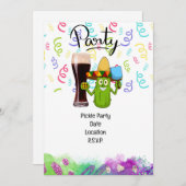 Invitation Pickleball Player Party enregistrer la date (Devant / Derrière)