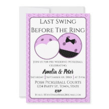 Pickleball pré-Mariage Lavande d'invitation photo