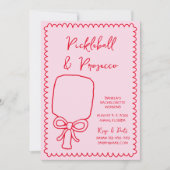 Invitation Pickleball & Prosecco Bachelorette main tiré (Devant)