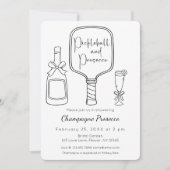 Invitation Pickleball & Prosecco Fête des mariées moderne (Devant)