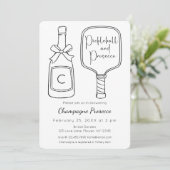 Invitation Pickleball & Prosecco Fête des mariées moderne (Debout devant)