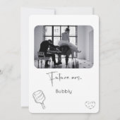 Invitation Pickleball & Prosecco Fête des mariées moderne (Dos)