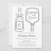 Invitation Pickleball & Prosecco Fête des mariées moderne (Devant)