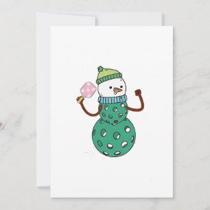 Invitation Pickleball Snowman Drôle Noël Noël Noël Noël Noël