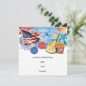 Invitation Pickleball thème américain 4 juillet (Debout devant)