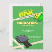Invitation Pickleball Thème Sport Diner Anniversaire Fête (Devant)