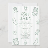 Pickles & Pacifiers Baby Shower Vert Neutre