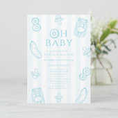 Invitation Pickles & Pacifiers Garçon Baby Shower (Debout devant)