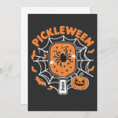 Invitation Pickleween Funny Éffrayant Halloween Pickleball Sp (Devant / Derrière)