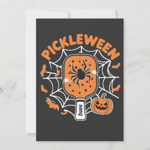 Invitation Pickleween Funny Éffrayant Halloween Pickleball Sp