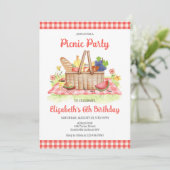 Invitation Picnic Birthday Party (Debout devant)