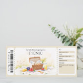 Invitation Picnic Gift Certificate (Debout devant)