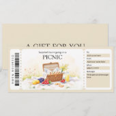Invitation Picnic Gift Certificate (Devant / Derrière)