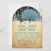 Invitation Pics d'or et de noir dans la forêt (Devant)