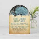 Invitation Pics d'or et de noir dans la forêt (Debout devant)