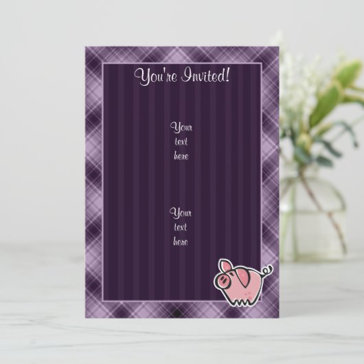 Invitation Pie pourpre (Debout devant)
