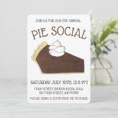 Invitation Pie Social Parti Dessert Bake Vente Chocolat Slice (Debout devant)