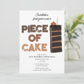 Invitation Piece de Gâteau 1er Premier Anniversai (Debout devant)