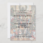Invitation Pièce décorée de façon festive, cheminée, chats, v (Dos)