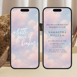 Invitation Pièce du Baby shower Ciel Téléchargement numérique