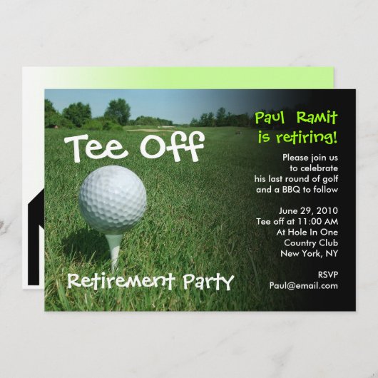 Invitation Pièce en t outre d'invitation de partie de (Devant / Derrière)