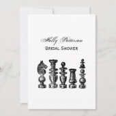 Invitation Pièces de Jeu d'Échecs Art Vintage (Devant)
