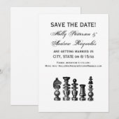 Invitation Pièces de jeu d'échecs Art vintage (Devant / Derrière)