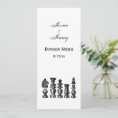 Invitation Pièces de jeu d'échecs Art vintage (Debout devant)