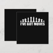 Invitation Pièces de jeu d'échecs J'ai des fans de coups amou (Devant / Derrière)