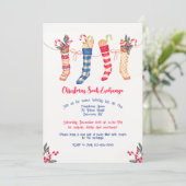 Invitation Pièces de Noël suspendues avec sollicitation de so (Debout devant)