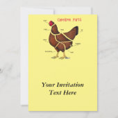 Invitation Pièces de poulet (Devant)
