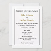 Invitation Pièces d'échecs Art Vintage (Dos)